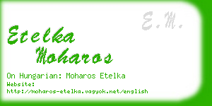 etelka moharos business card